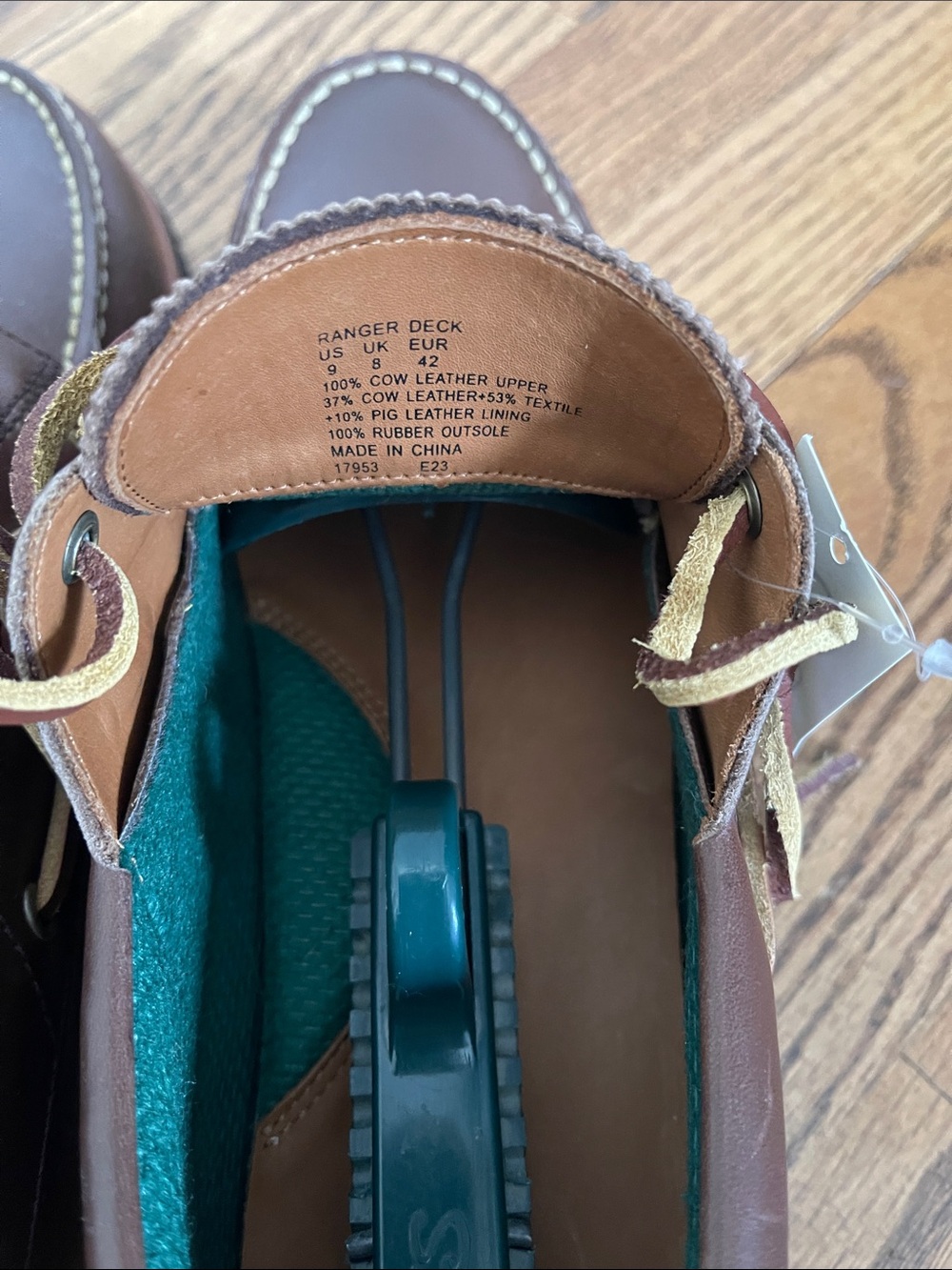 Polo Ralph Lauren Men’s Brown Leather Boat Shoes Size 9.5 NWT - Picture 2 of 6